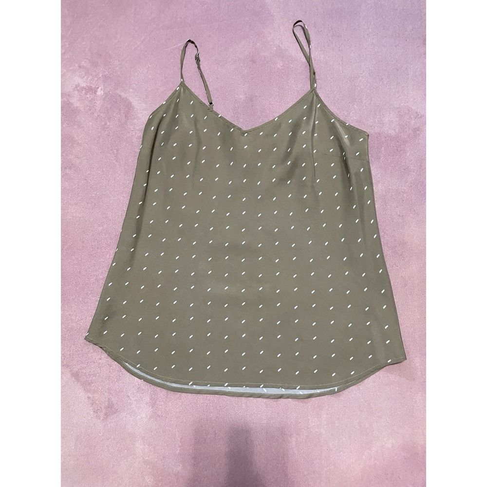 GARNET‎ HILL Olive Green Washable Silk Adjustable Strap Women's Camisole Size M